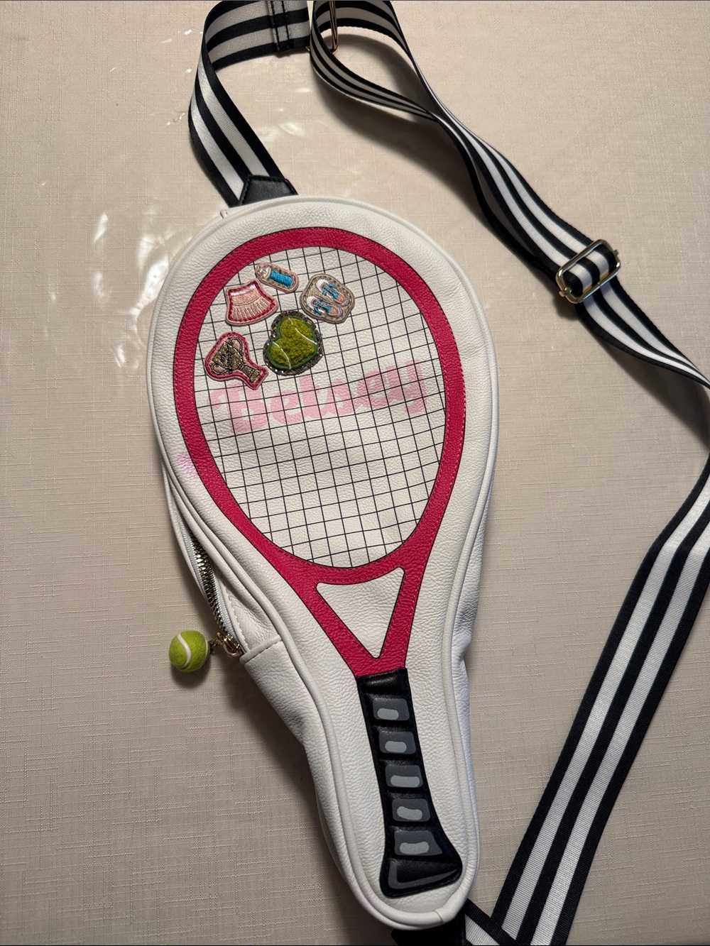 Betsy Johnson Tennis Racket Crossbody Bag